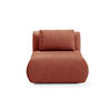 SESSEL ATOMO, Modern Polstersessel Loungesessel, Chenille-Stoff Orange - Orange, Holz/Metall (98/82/134cm) - MASSENO