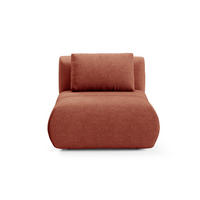 SESSEL ATOMO, Modern Polstersessel Loungesessel, Chenille-Stoff Orange - Orange, Holz/Metall (98/82/134cm) - MASSENO