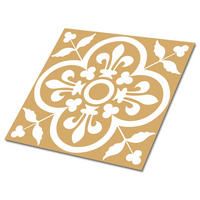 FLIESENAUFKLEBER 9 Stück 30x30 cm selbstklebend Königliches Ornament - Orange, Textil (30/1.6/30cm) - TULUP