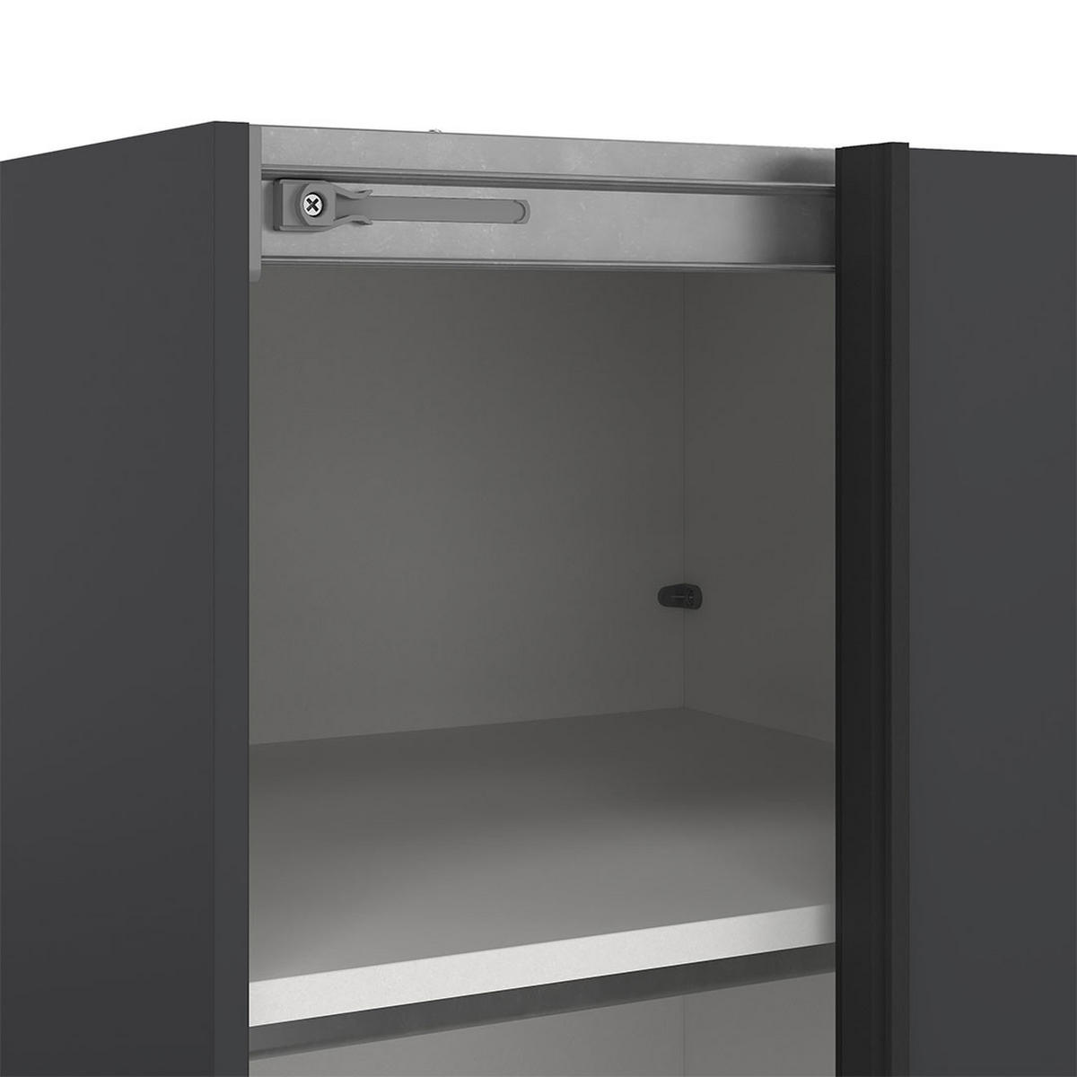 SCHIEBETÜRENSCHRANK, Como, Grau, Holzwerkstoff, 119 x 67 x 221 cm - Grau, Holzwerkstoff (119/221/67cm) - ebuy24