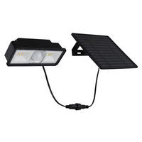 LED AUSSENLEUCHTE Solar Weiß Bewegungsmelder - Schwarz, Kunststoff (15/14.2/9cm) - Globo Lighting