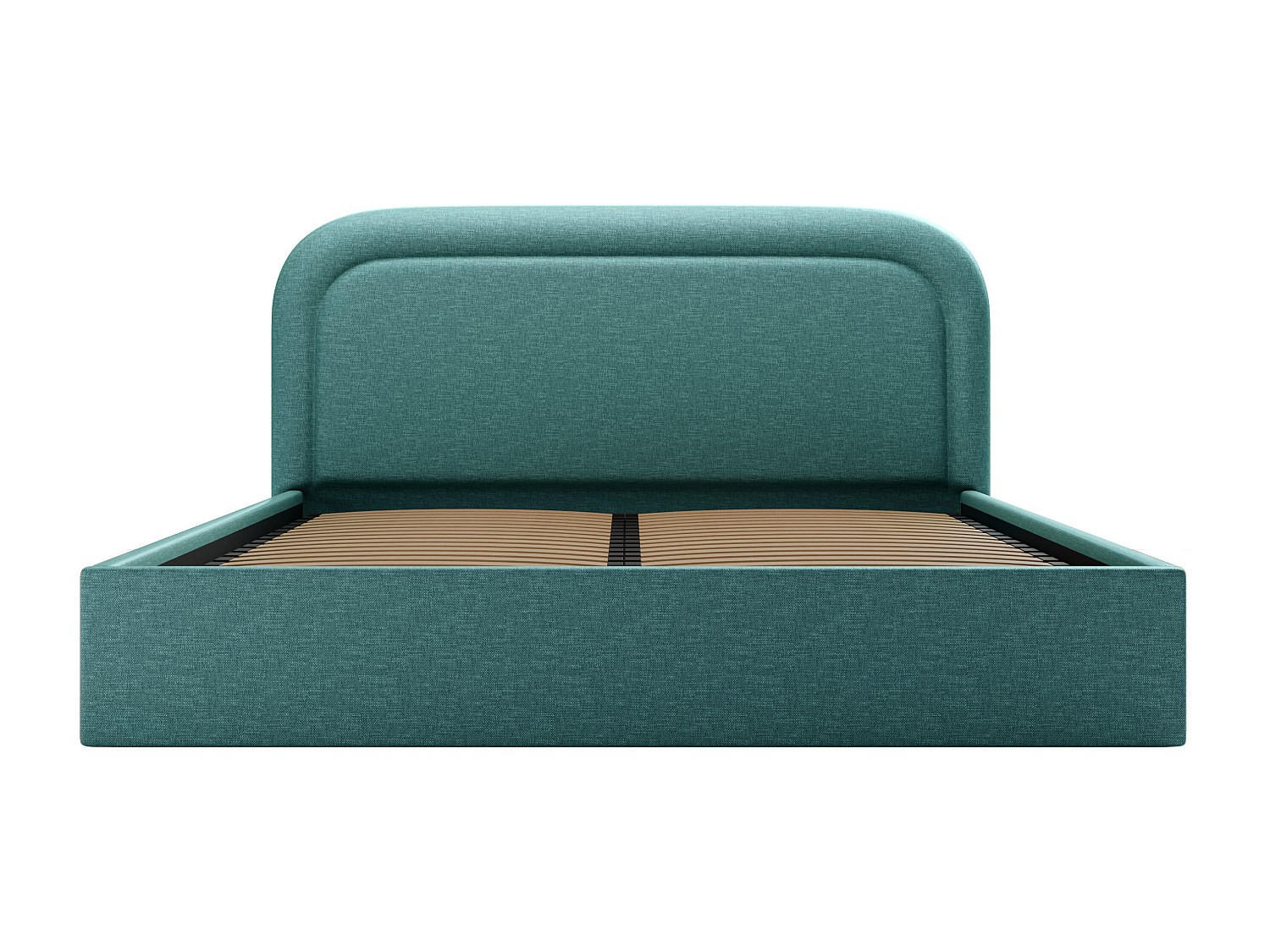 BETT mit Bettkasten - 2 Personen - Stoff - Blau - Blau, Textil (180/200cm) - Vente-Unique