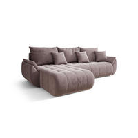 ECKSOFA mit Schlaffunktion TOKYO L Monolith 62 Links - Hellbraun, Textil (280/185cm) - Bedante