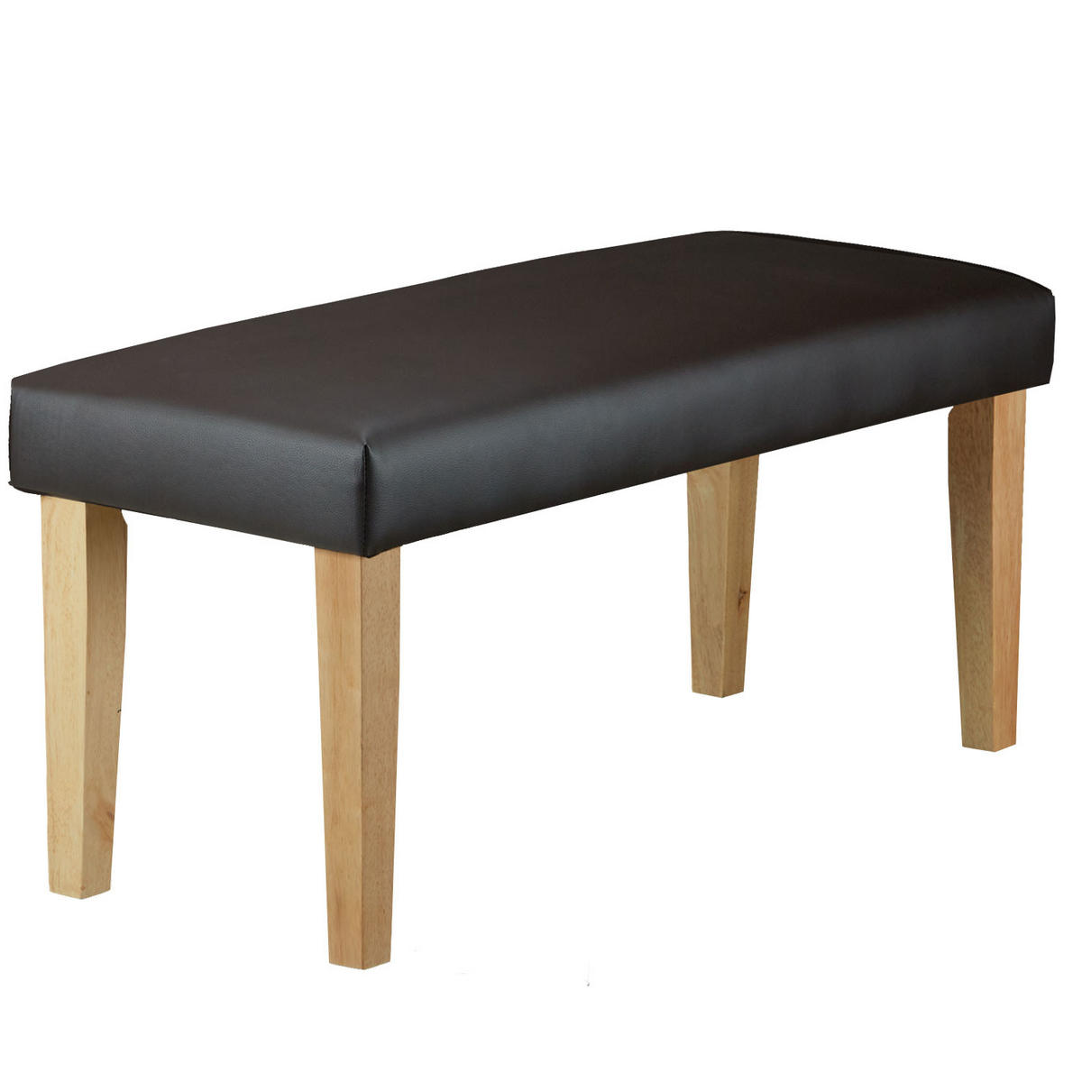 HOCKERBANK in Kunstleder 104/47/41 cm in Braun - Braun, Textil (103/47/41cm) - Homestyle4u