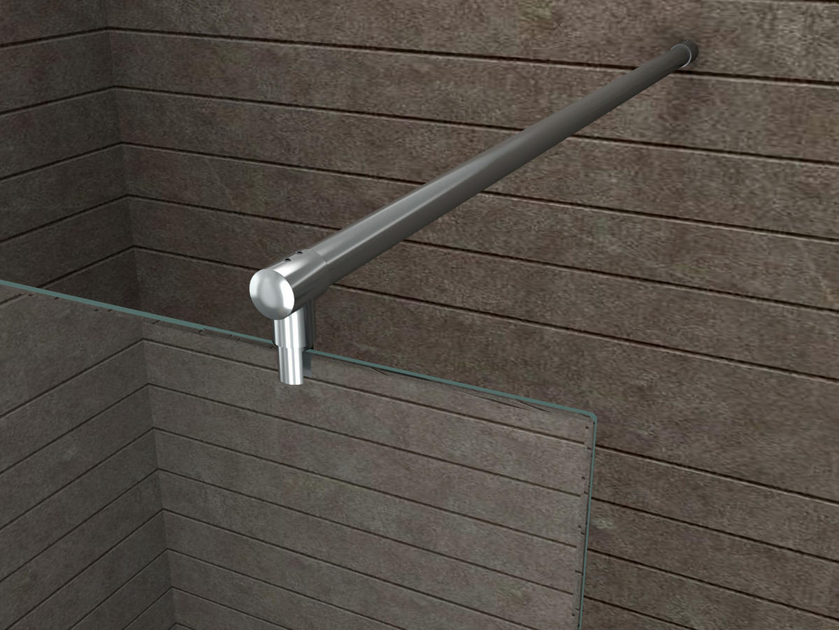 DUSCHWAND AQUOS-COVER Klar 140 x 200 cm teilsatiniert 10 mm ESG - Klar, Glas (140/200cm) - Glasdeals