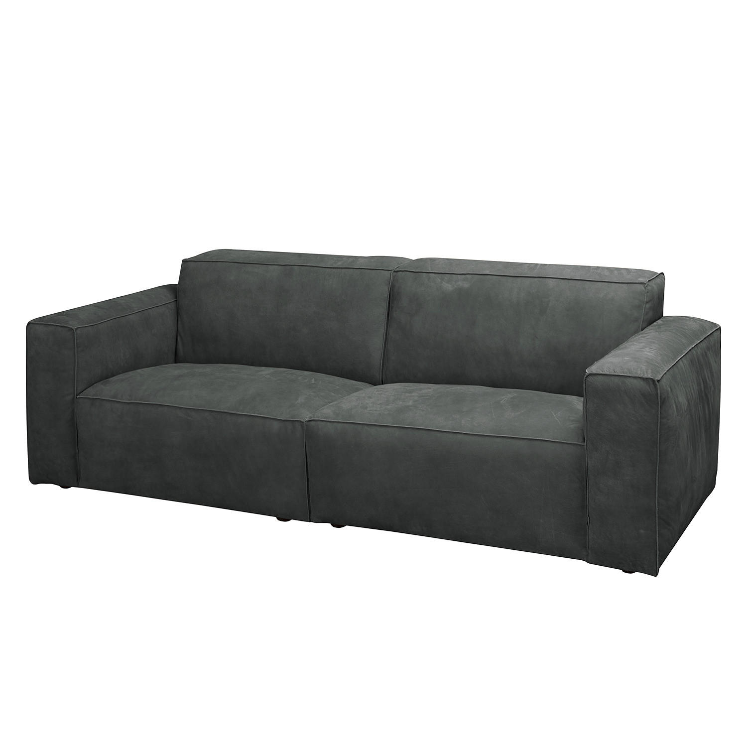 2-SITZER SOFA - Anthrazit, Leder (190/75/96cm) - home24