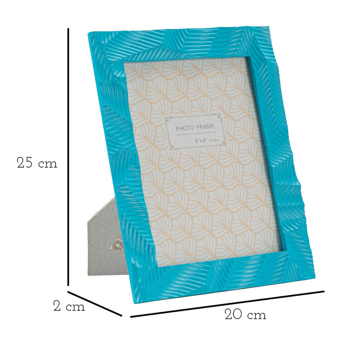 BILDERRAHMEN Light, Fotoformat 15 x 20 cm, hellblau, Polyresin und Glas, Rahmen 20 x 2 x 25 cm - Hellblau, Glas/Kunststoff (20/25/2cm) - Mauro Ferretti