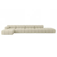 ECKSOFA modulares Sofa Lizur-L3 - 475x160x70 cm Beige Bouclé - Beige, Holzwerkstoff/Textil (475/160cm) - ALTDECOR