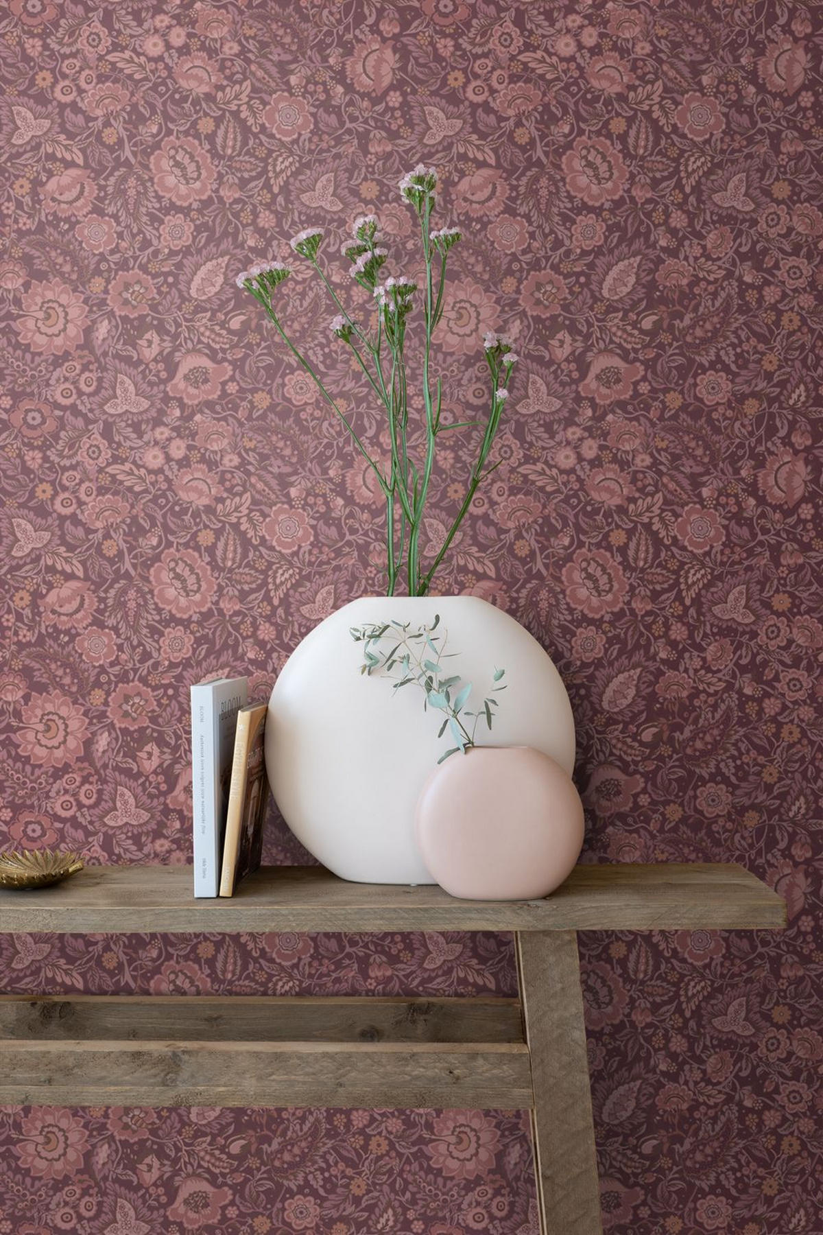 TAPETE Blumenmuster 50 x 900 cm - Lila, Papier (50/900cm) - ESTAhome