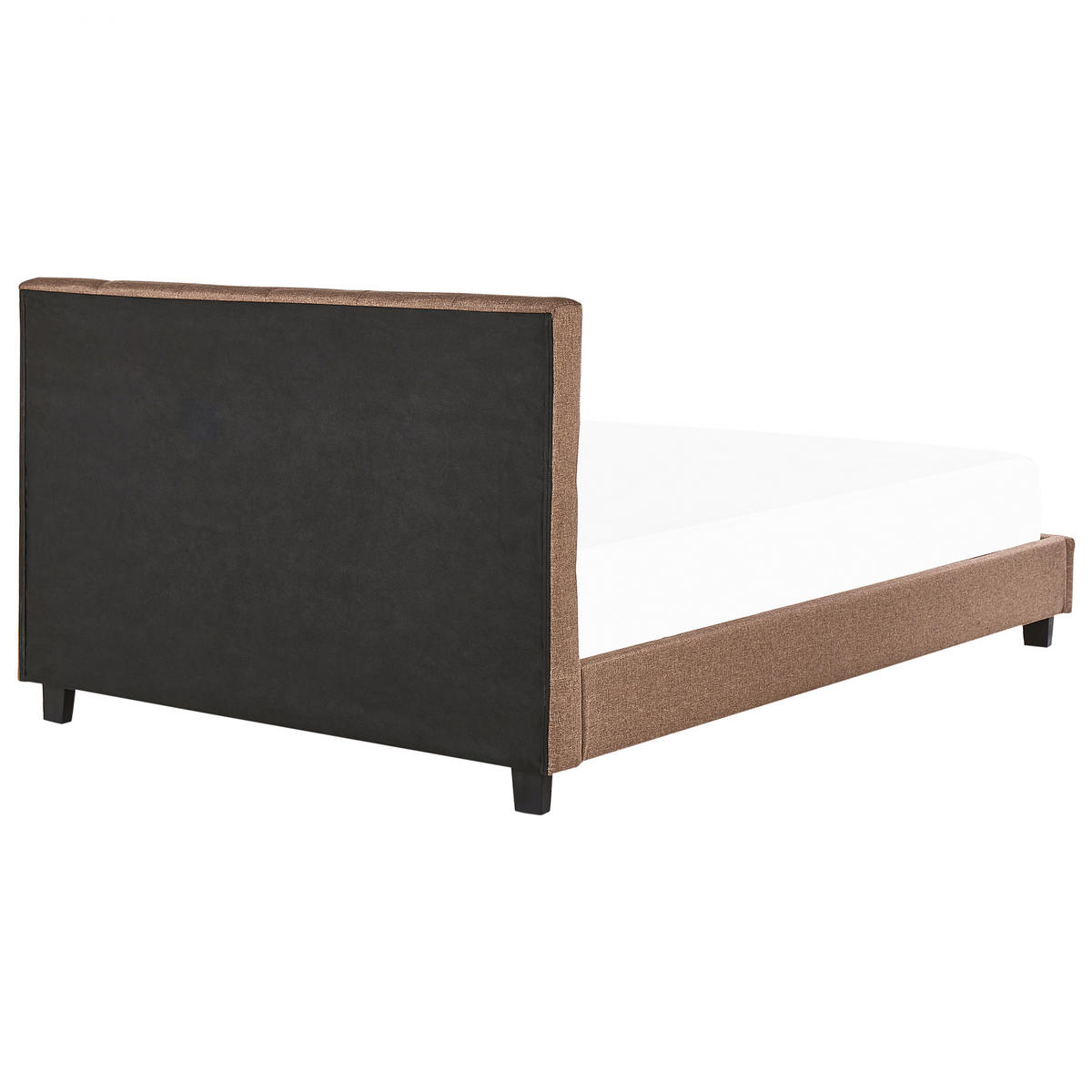 BETT mit Lattenrost 180x200 cm Braun La Rochelle - Braun, Textil (180/200cm) - Beliani