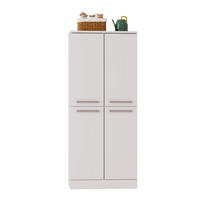 BUFFETSCHRANK Kühlschrank-Design Weiß Hochglanz 76/42/180 cm - Weiß Hochglanz, Holz (76/180/42cm) - PANGIVO