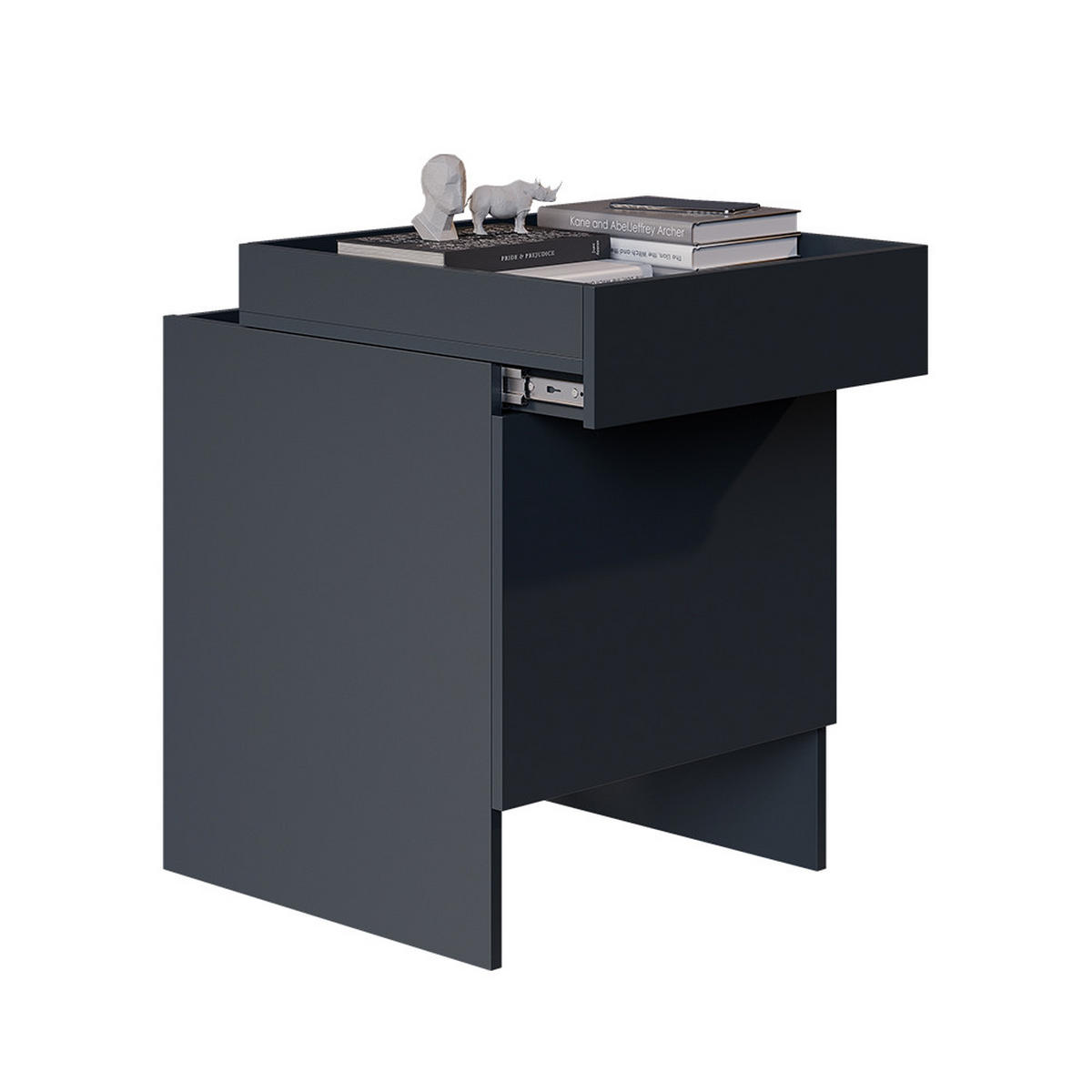 SAUGROBOTERSCHRANK Dustin Anthrazit 50 x 67.5 cm mit 1 Tür - Anthrazit, Holzwerkstoff (50/67.5/50cm) - Vicco