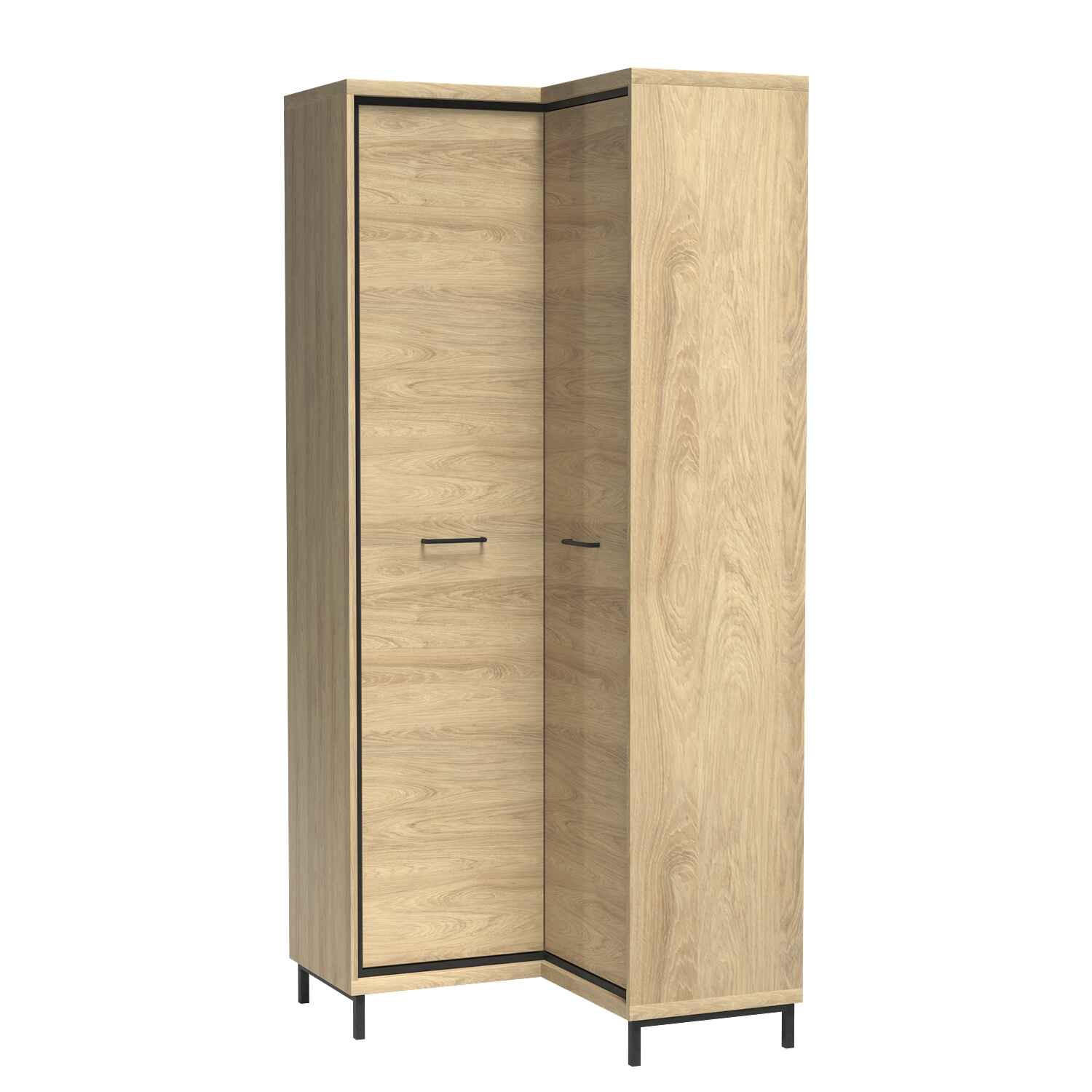 DREHTÜRENSCHRANK SYNDRA 102,5/197/58 cm 2-türig Eichefarben - Eichefarben, Holzwerkstoff (102.5/197/58cm) - MASSENO