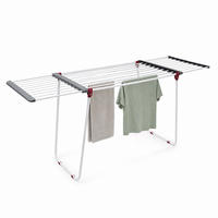 WÄSCHESTÄNDER Weiß ausziehbar 18,2 m - Weiß, Kunststoff/Textil (199/91/63cm) - Relaxdays