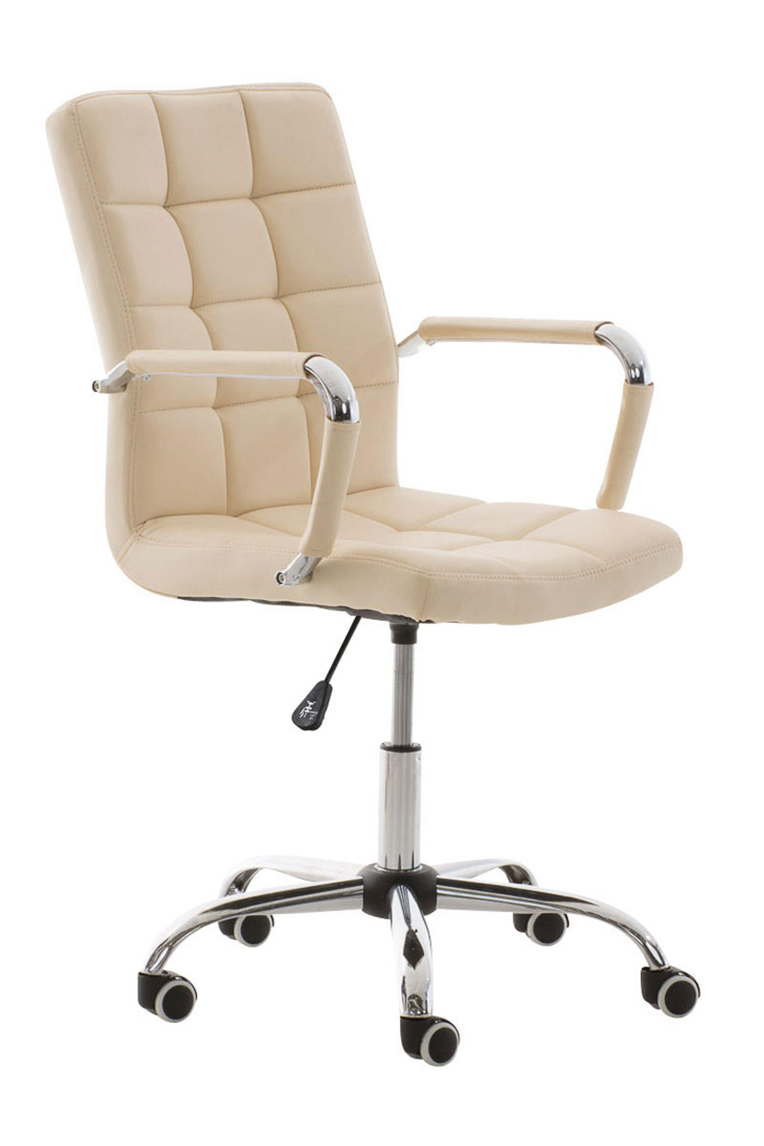 BÜROSTUHL Deal V2, Kunstleder Creme - Creme, Textil/Metall (54/101/59cm) - TPFLiving