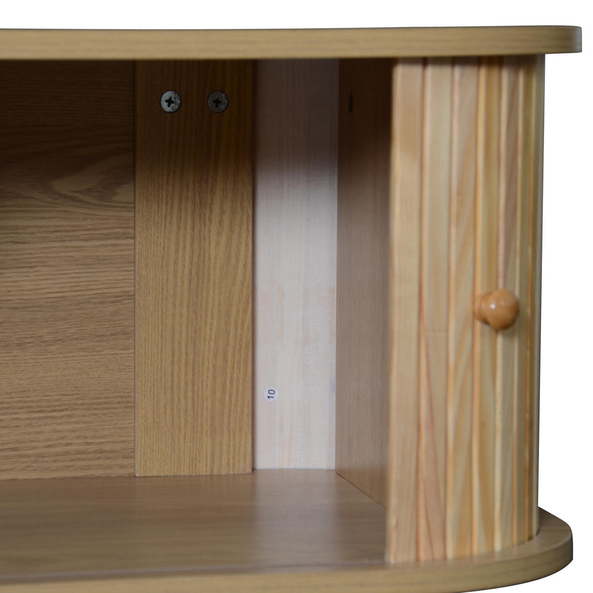 TV Lowboard Naturholz, Rattan, Türen, Schubladen - Braun, Holz (170/46/40cm)