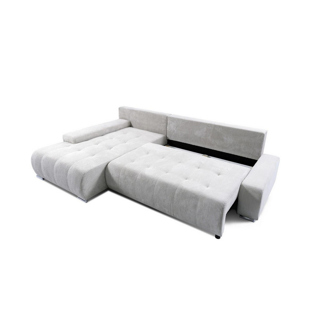 Thumbnail - Fun Möbel Ecksofa, Dunkelgrau, Textil, Ottomane links, 265x185 cm, Wohnzimmer, Sofas & Couches, Wohnlandschaften, Ecksof...