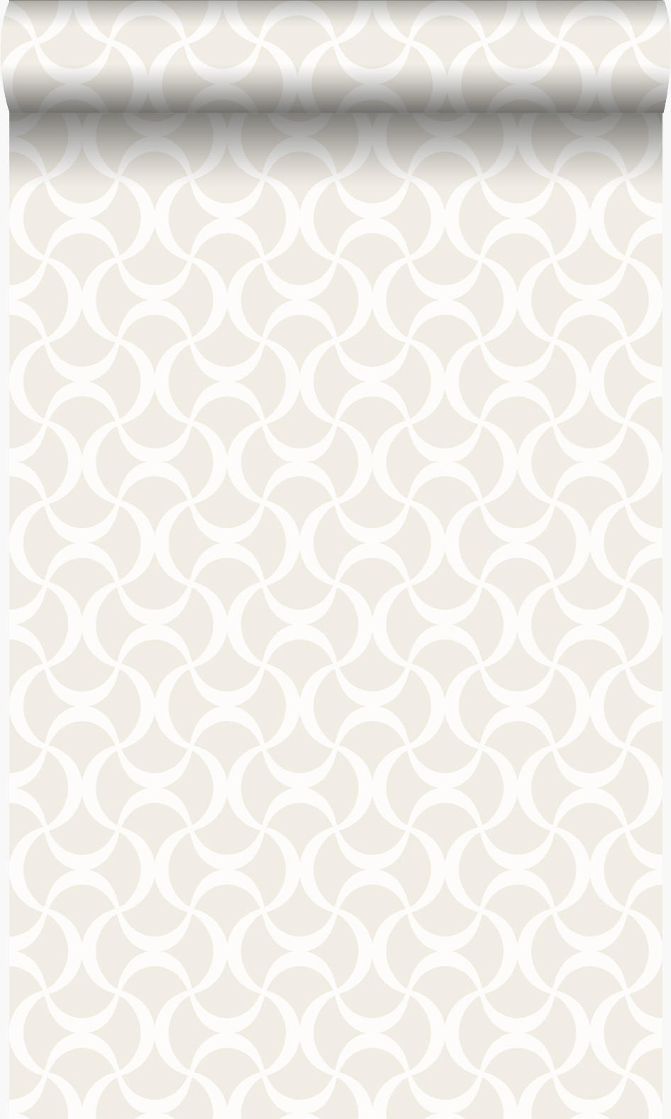 TAPETE grafisches Muster 53 cm x 10.05 m - Weiß, Papier (53/1000cm) - Origin Wallcoverings