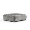 POUF L Zanzibar Grau Chenille - Schwarz/Grau, Holz/Holzwerkstoff (110/37/110cm) - Maison de Reve