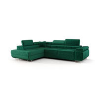 ECKSOFA Monaro Mit Schlaffunktion - Grün, Holzwerkstoff/Textil (275/202cm) - Fun Möbel