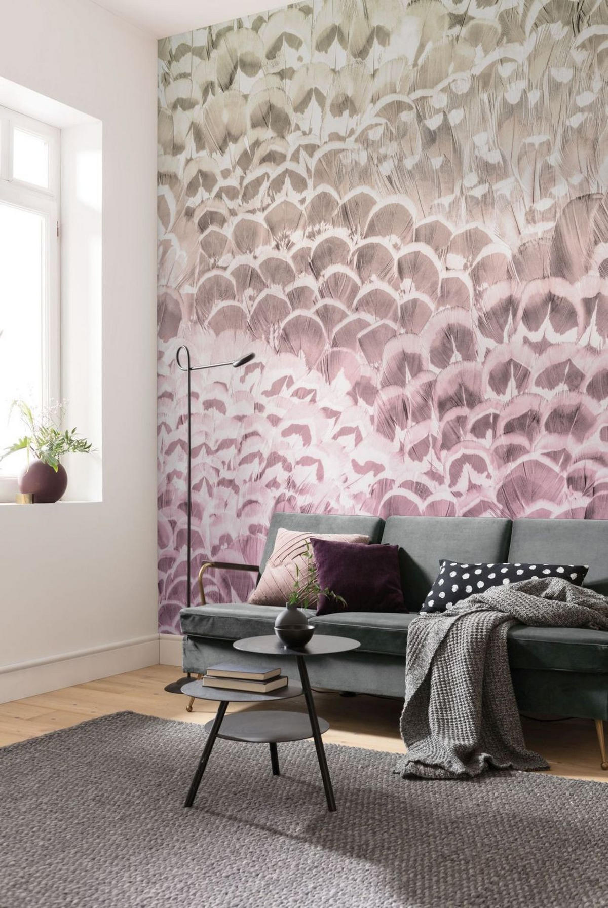FOTOTAPETE künstlerisch 200 x 250 cm - Pink, Papier (200/250cm) - Sanders & Sanders