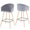 BARHOCKER Grau 2er-Set - Grau, Textil (53/100/50cm) - MCW