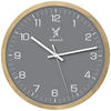 WANDUHR Holz Designer HARBURG Loft Wand Uhr, beige, grau - Beige/Weiß, Glas/Holz (30/30/4.2cm) - Holzwerk