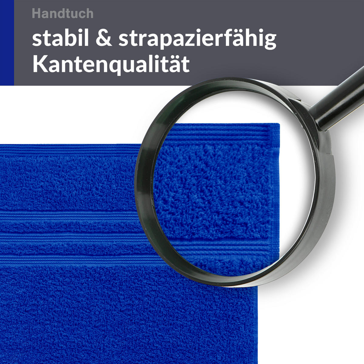 HANDTUCH 50x100 cm London Azur Blau 4er Set - Blau, Textil (50/100cm) - Lashuma