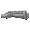ECKSOFA Merkos - Hellgrau/Schwarz, Holz/Textil (285/188cm) - MIRJAN24