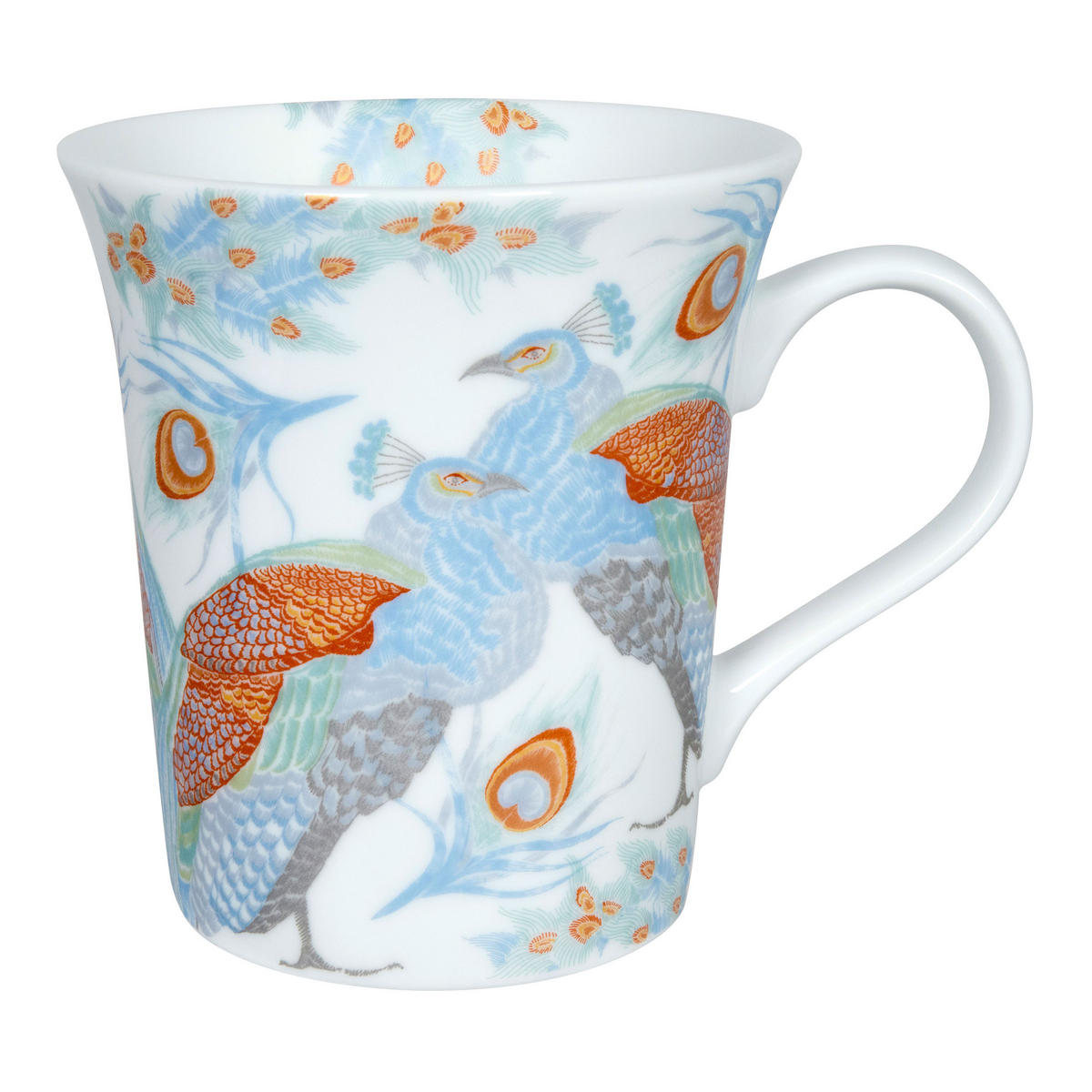 KAFFEEBECHER Shiny - Peacock - Naturfarben, Keramik (0.41L) - Könitz