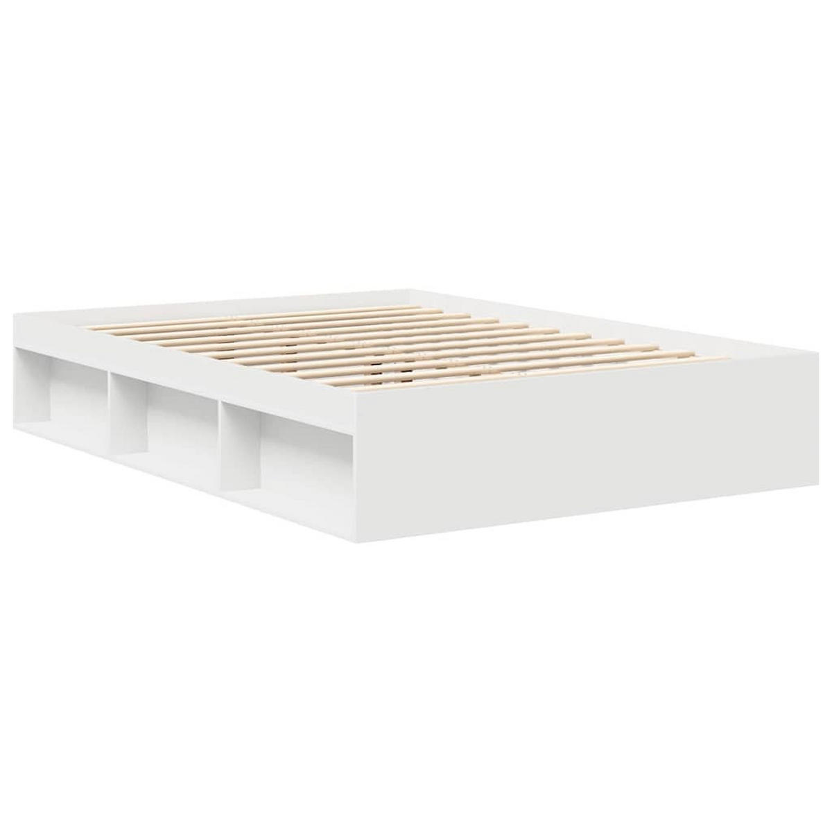 BETTGESTELL Weiss 120/200 Cm - Weiß, Holzwerkstoff (120/200cm) - vidaXL