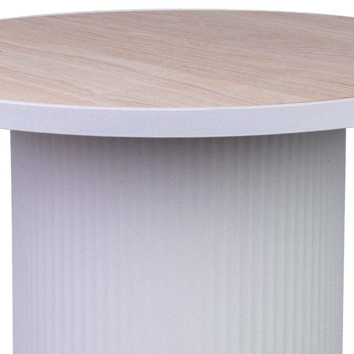 TISCH aus Metall und Holz, weiß, 46x56cm - Weiß, Metall (46/46/56cm) - Wanderlust