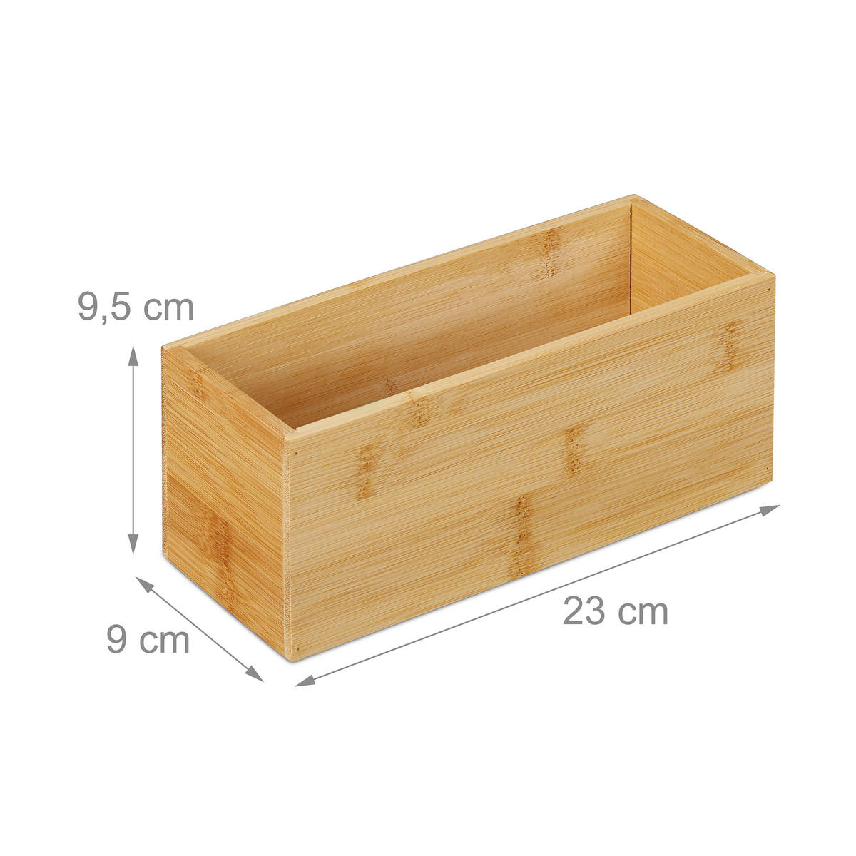 ORDNUNGSBOX - Hellbraun, Holz/Holzwerkstoff (23/9.5/9cm) - Relaxdays