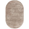 VISKOSETEPPICH OVAL Nela Taupe 150x230 cm - Taupe, Textil (150/230cm) - benuta Pure