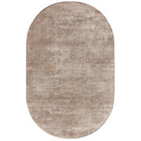VISKOSETEPPICH OVAL Nela Taupe 150x230 cm - Taupe, Textil (150/230cm) - benuta Pure