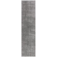 TEPPICH Hochflor Samt-Design, plüschig DOVEL, Grau 60x230 cm - Grau, Textil (60/230cm) - KADIMA DESIGN
