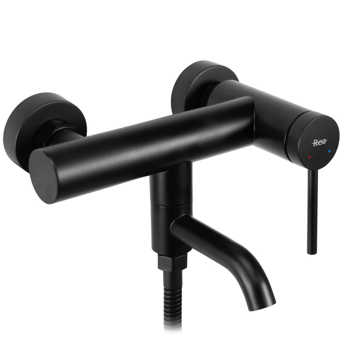 WANNENARMATUR Rea Clif Black - Schwarz, Metall (22/11/19cm) - REA