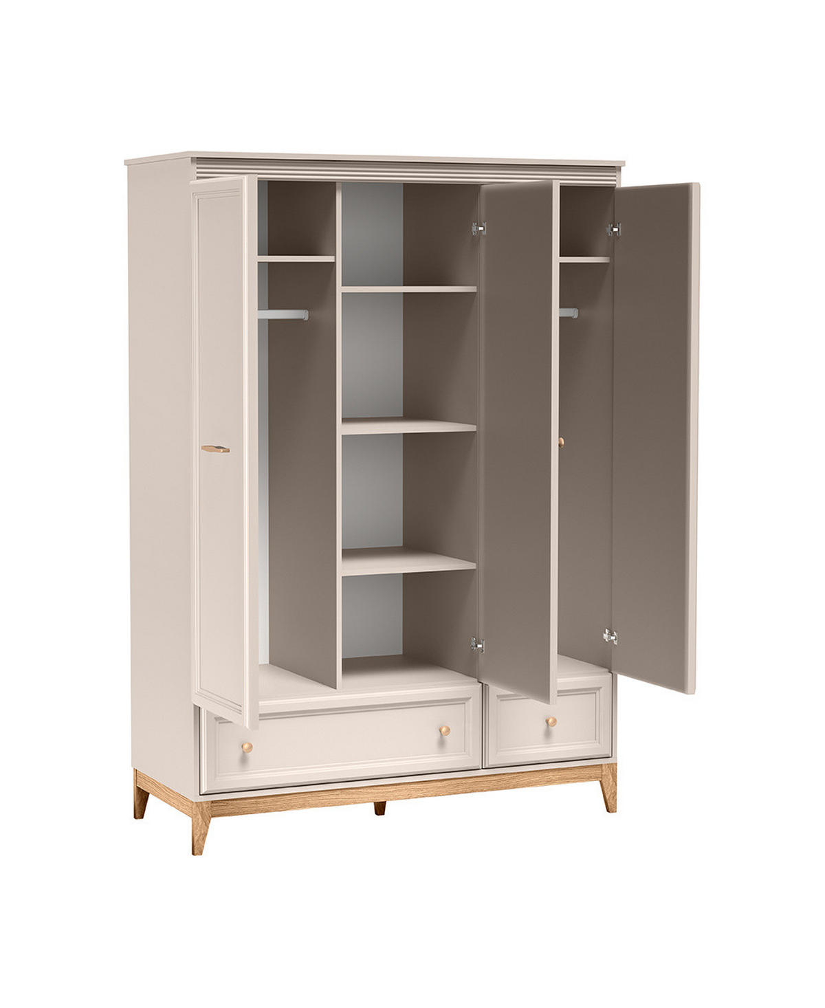 KLEIDERSCHRANK Windsor 15 Kashmir - Kaschmir, Holzwerkstoff (135.5/193/54.5cm)