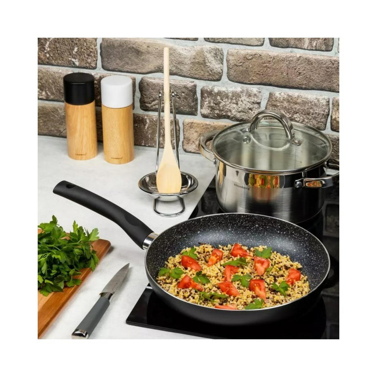 PFANNE Schwarz 18/18/4.5 cm KH3978 - Schwarz, Metall (18cm) - Kinghoff 