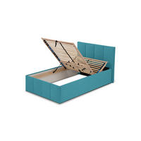 POLSTERBETT Dalas Blau 120 x 200 x 40 cm Bettkasten Mit hochwertiger Matratze H3 (bis 120 kg) und Lattenrost - Blau, Holz (120/200cm) - Halmon Schlafkomfort Betten 