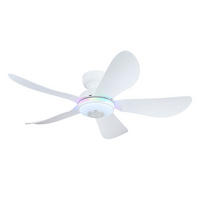DECKENVENTILATOR Weiß 91,4 cm mit LED und leisem DC-Motor - Weiß, Kunststoff (91.4/91.4/24cm) - Surtime