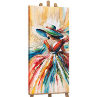 GEMÄLDE Strahlende Schönheit auf Keilrahmen 115x50 cm - Multicolor, Holz (115/50cm) - YS-art gallery