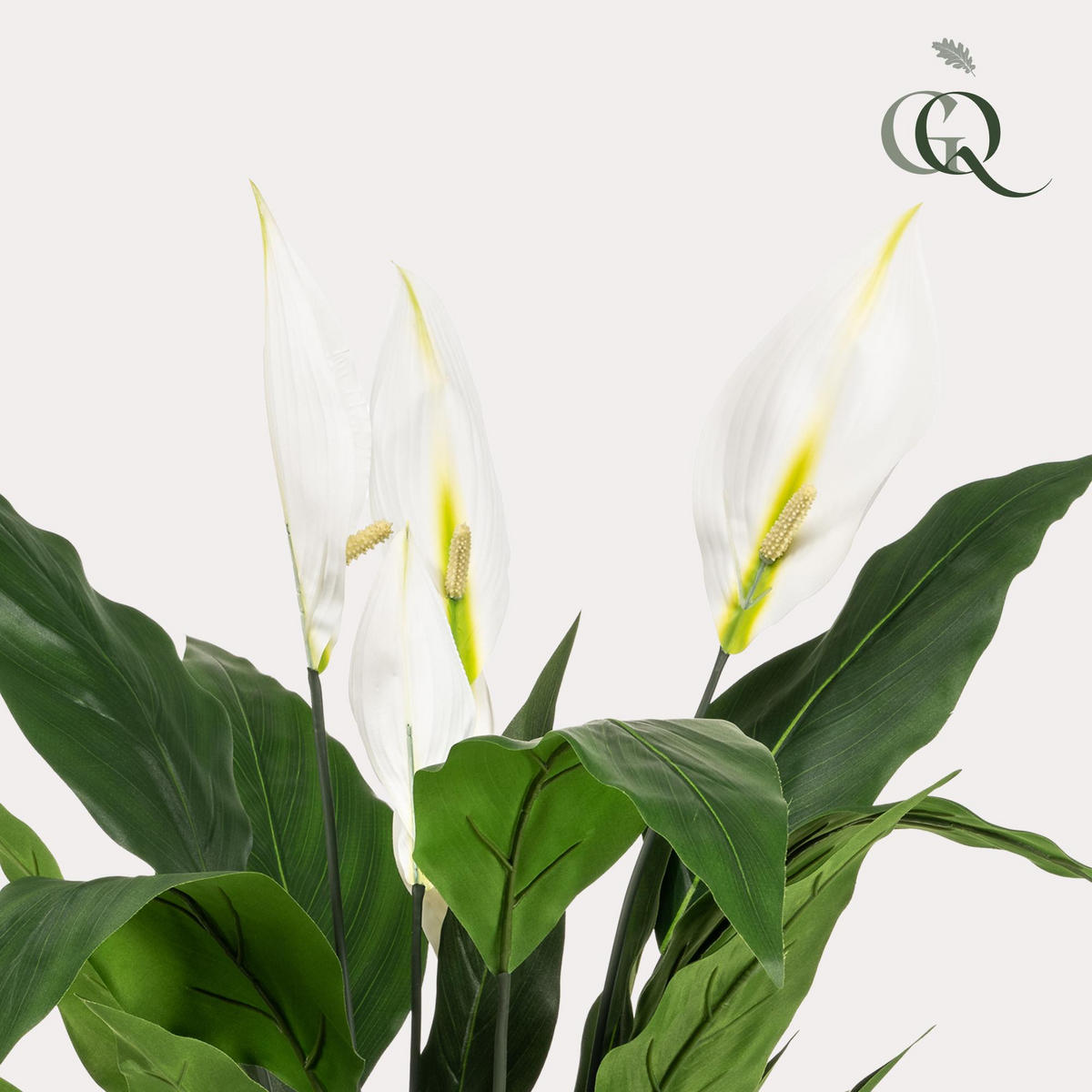 KUNSTPFLANZE Spathiphyllum Einblatt 90cm - Grün, Kunststoff (90cm) - Green boutiQ