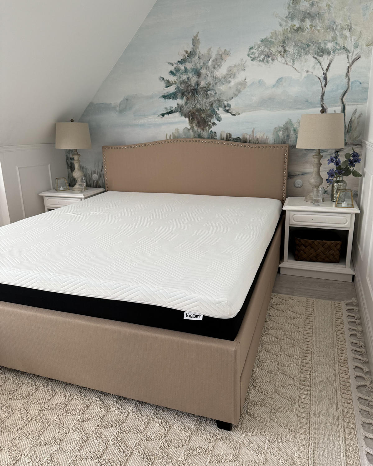 GELOVÁ matrace s paměťovou pěnou H3/4 Tuhá 180/200 cm Spongy - bílá, textil (180/200cm) - Beliani