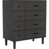 SCHUBLADENKOMMODE mit Füßen in 75/87/40cm-DG3 - Schwarz, Holzwerkstoff/Metall (40/87/75cm) - HOMAVO