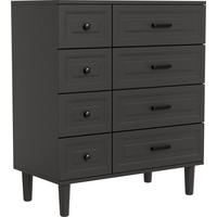 SCHUBLADENKOMMODE mit Füßen in 75/87/40cm-DG3 - Schwarz, Holzwerkstoff/Metall (40/87/75cm) - HOMAVO