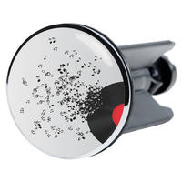 WASCHBECKENSTÖPSEL Play Music - Schwarz, Kunststoff/Metall (4/7/7cm) - Sanilo