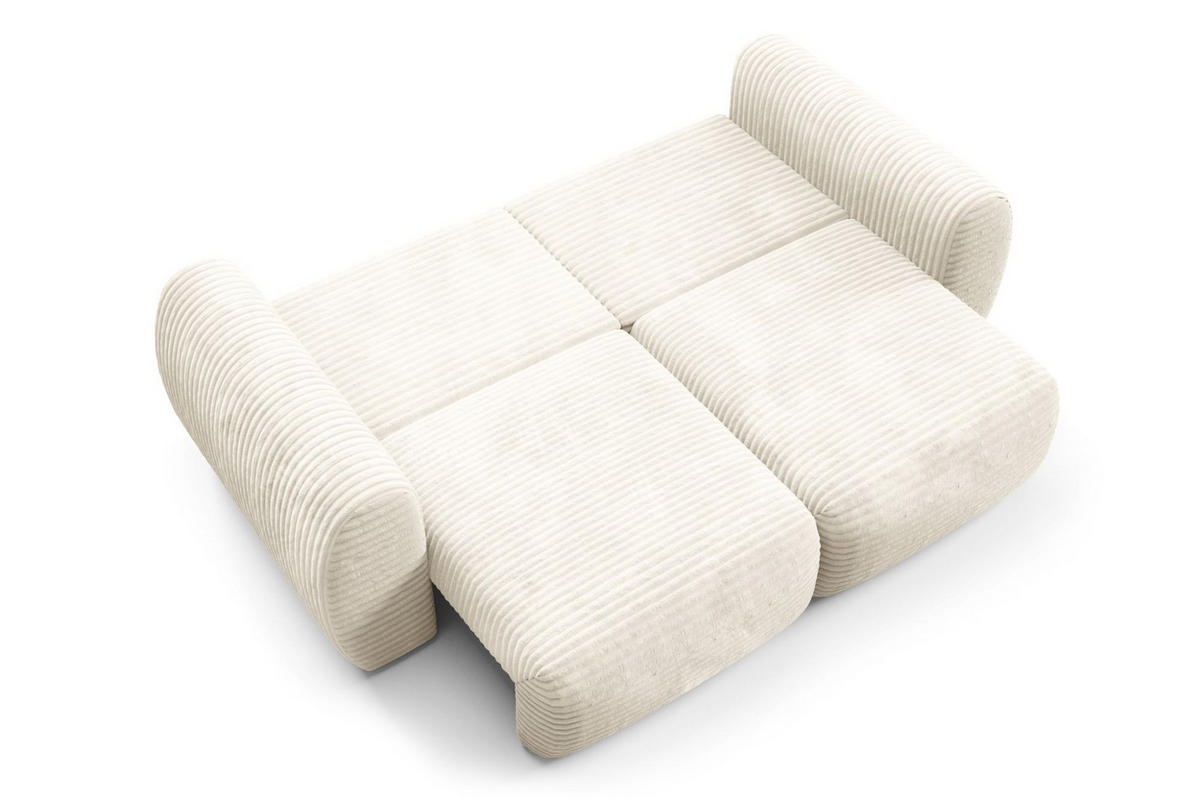 SCHLAFSOFA Simone - Creme, Holzwerkstoff/Textil (266/95/110cm) - Fun Möbel