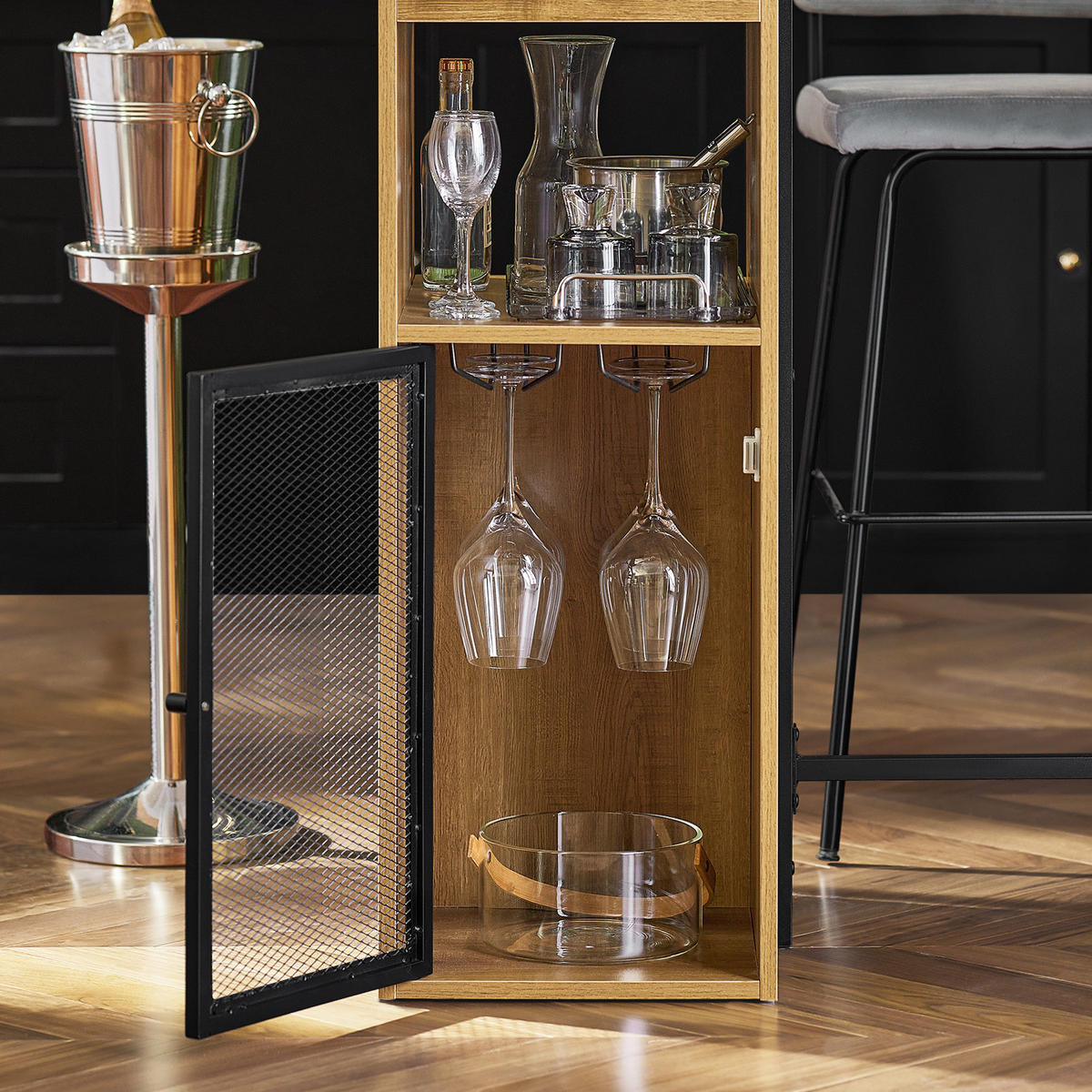 BARTISCH Vintage - Braun, Holzwerkstoff/Metall (110/105/50cm) - SoBuy