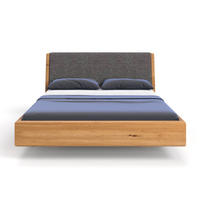 MASSIVHOLZBETT schwebend Aura Tilt aus Eiche 180x200 cm, Storm 97 (Grau) - Eichefarben/Braun, Holz (180/200cm) - Danzz